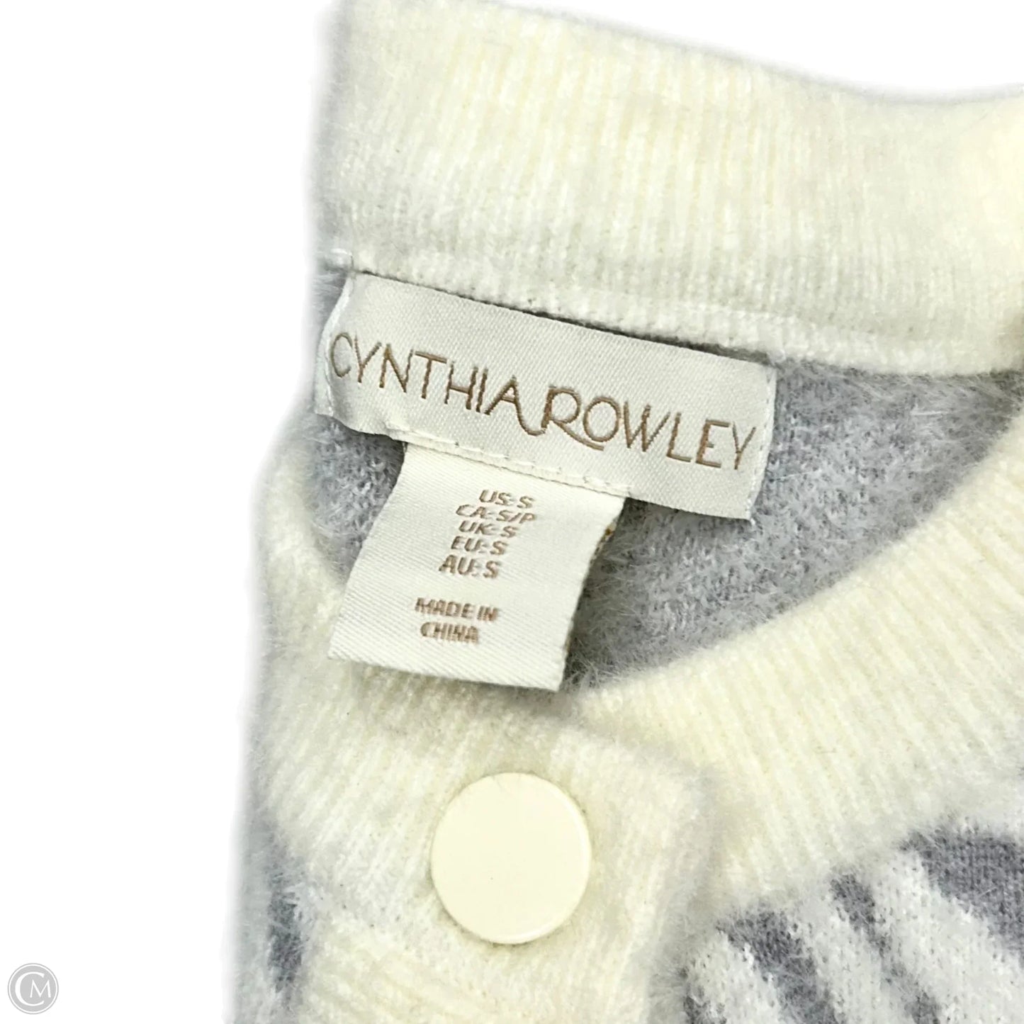 Sweater Cardigan By Cynthia Rowley In Zebra Print, Size: S