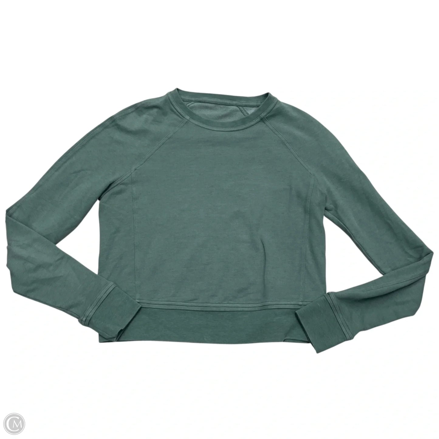 Athletic Top Long Sleeve Crewneck By Lululemon In Green, Size: S
