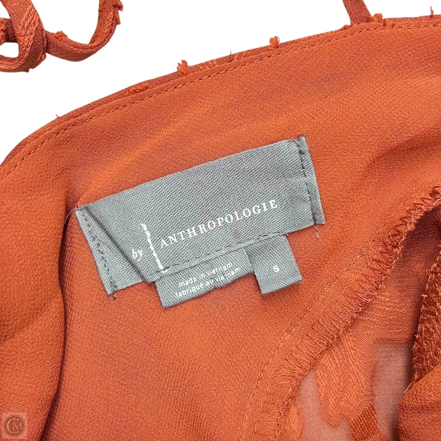Blouse Long Sleeve By Anthropologie In Orange, Size: S