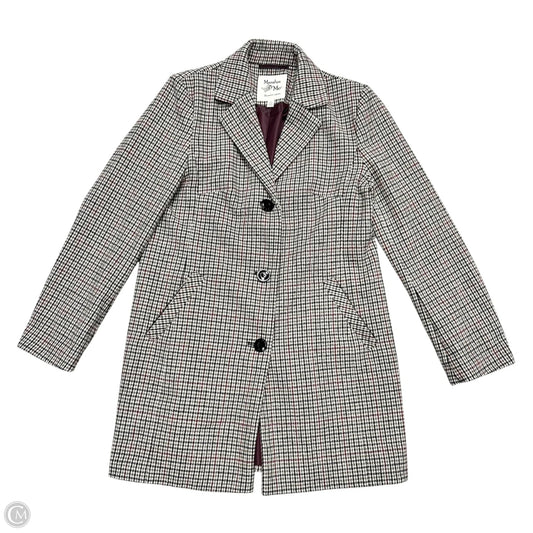Coat Wool By Maralyn + Me In Plaid Pattern, Size: L