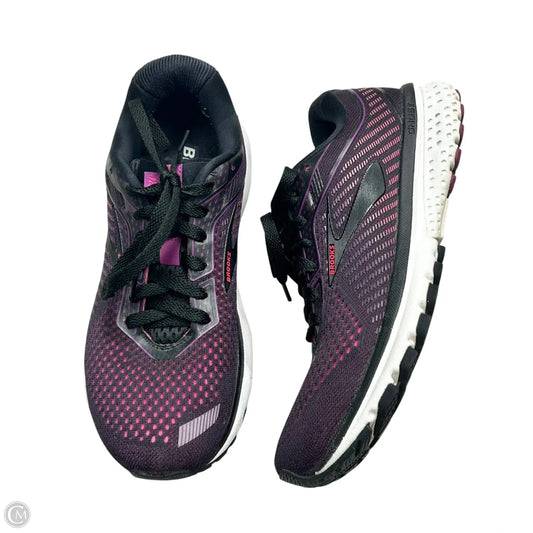 Shoes Athletic By Brooks In Black & Purple, Size: 8.5