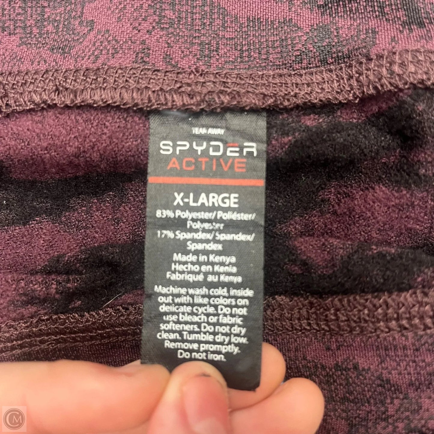 Athletic Leggings By Spyder In Purple, Size: Xl