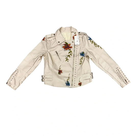 Jacket Moto By Clothes Mentor In Pink, Size: M