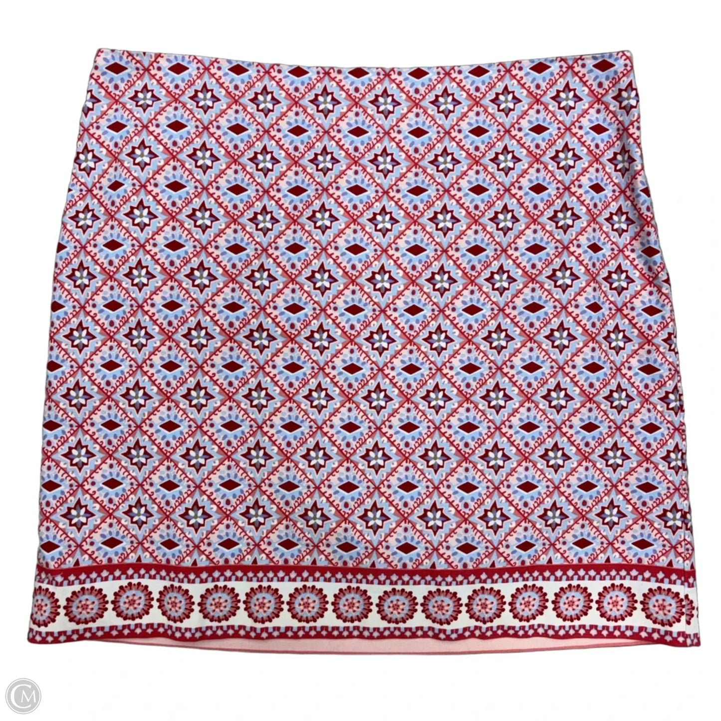 Skirt Midi By Talbots In Blue & Red, Size: 14