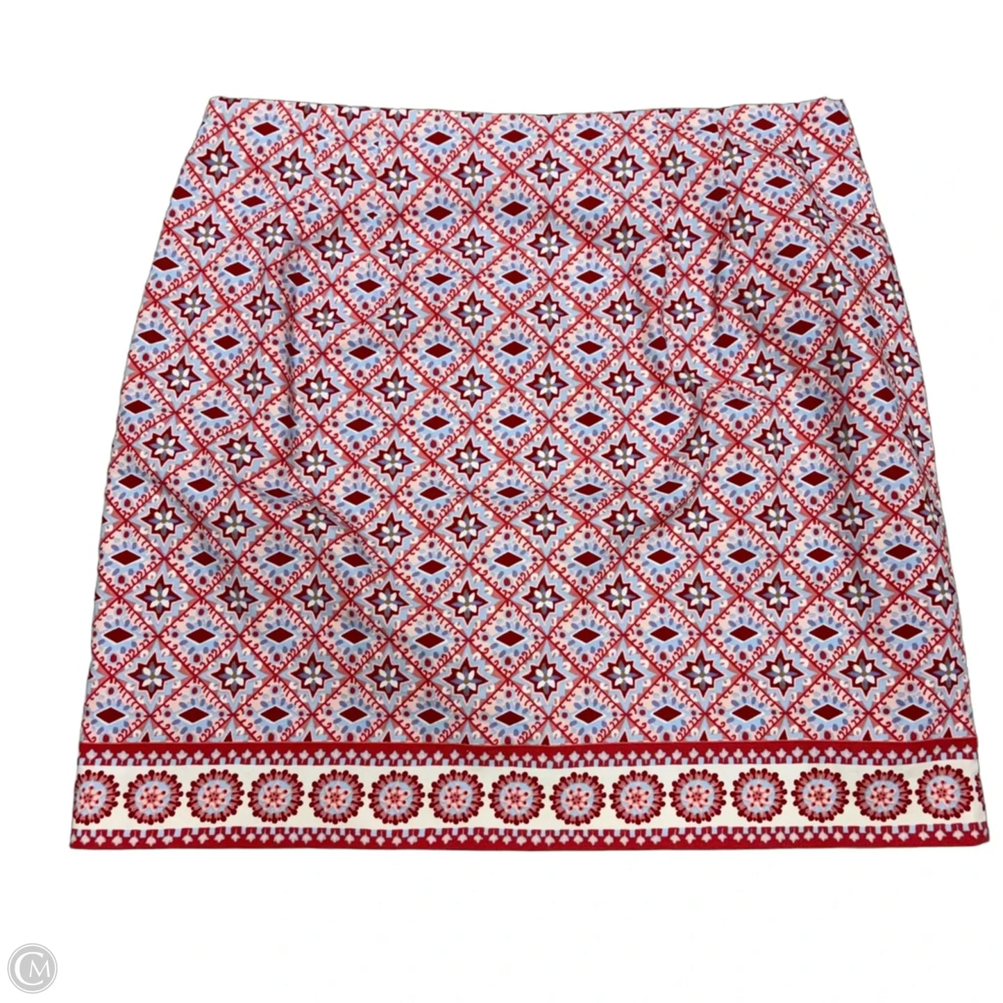 Skirt Midi By Talbots In Blue & Red, Size: 14