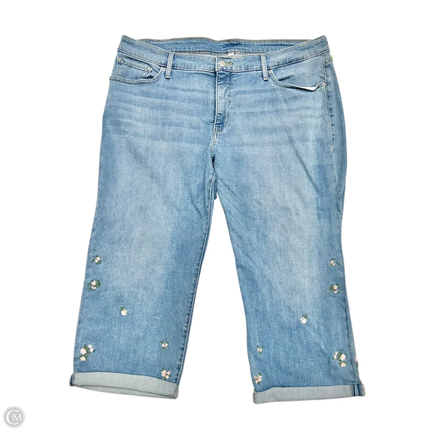 Jeans Cropped By Levis In Blue, Size: 22