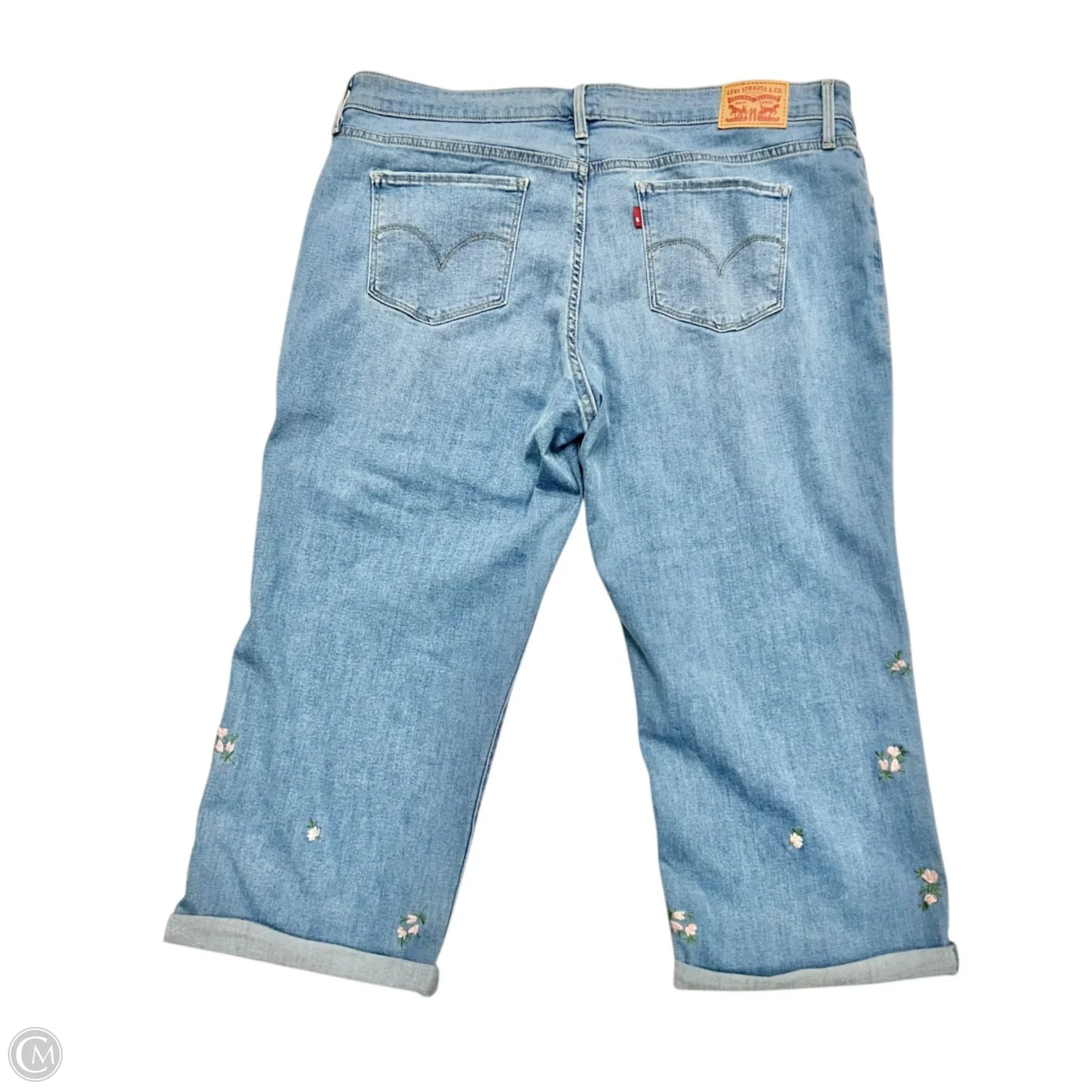 Jeans Cropped By Levis In Blue, Size: 22