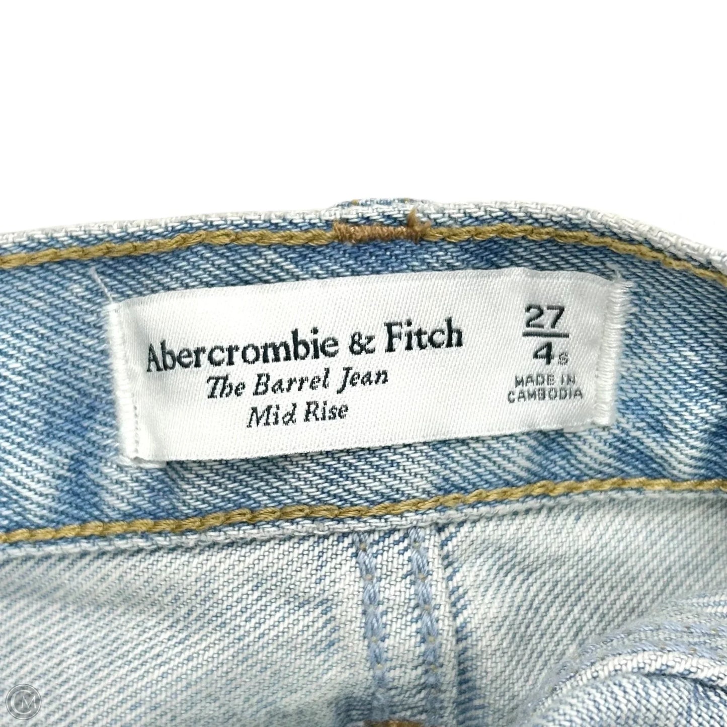 Jeans Wide Leg By Abercrombie And Fitch In Blue Denim, Size: 4s