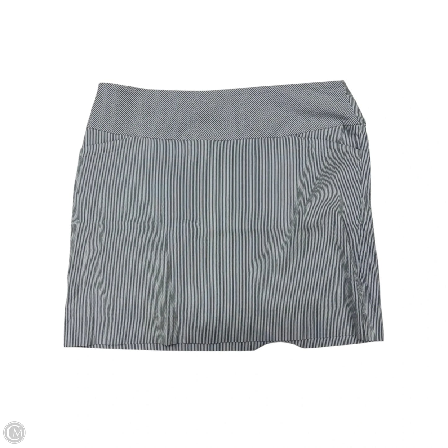 Skirt Midi By Sc & Co In Blue & White, Size: Xxl
