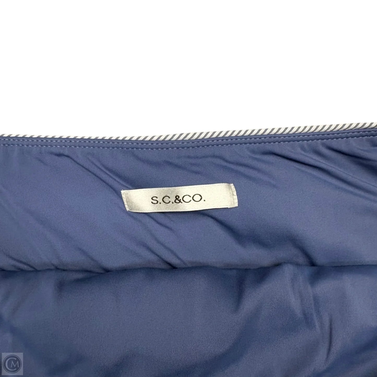 Skirt Midi By Sc & Co In Blue & White, Size: Xxl
