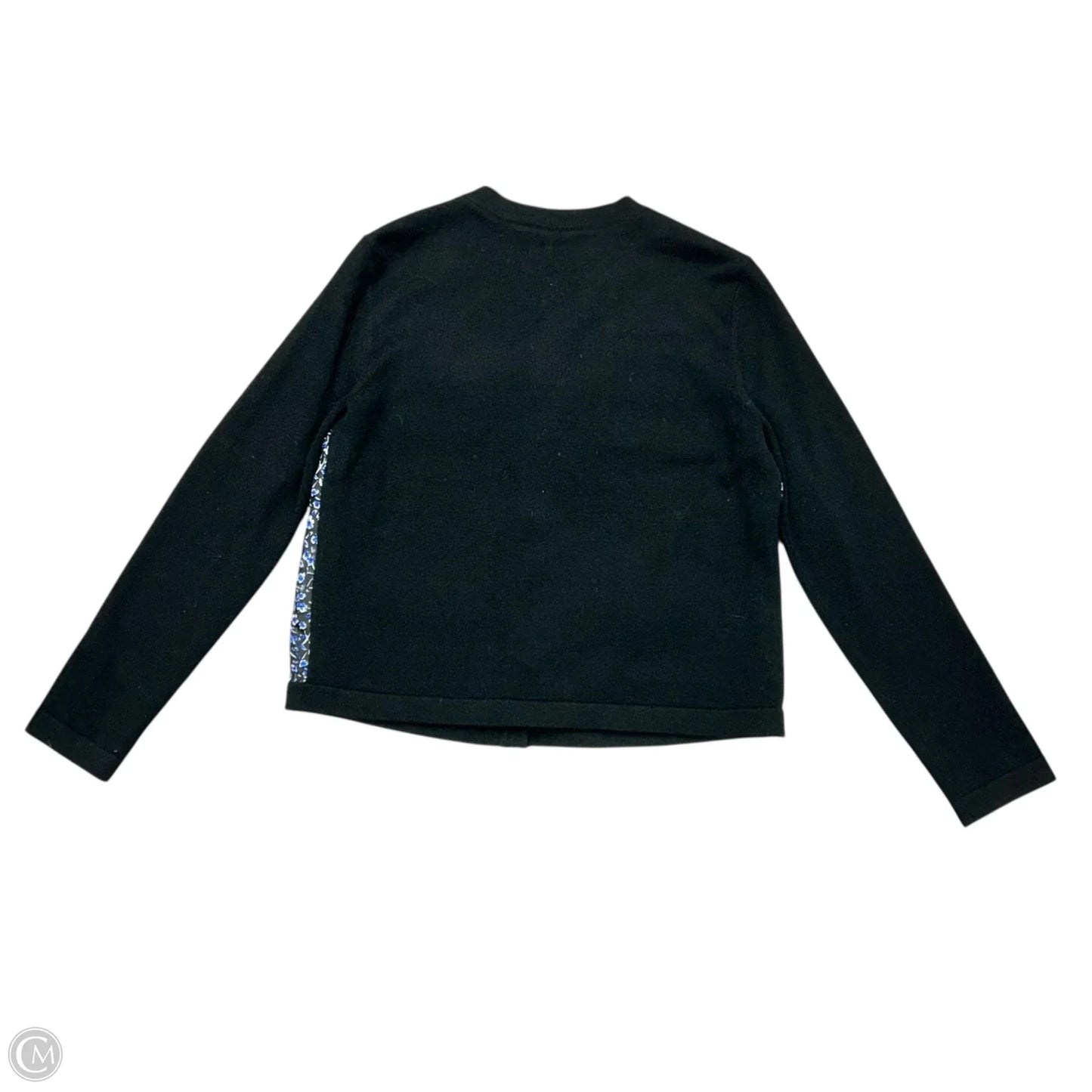 Cardigan Designer By Tory Burch In Black & Blue, Size: Xs