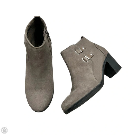 Boots Ankle Heels By Clarks In Taupe, Size: 7