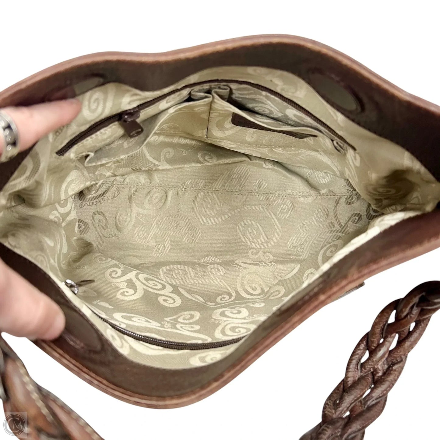 Handbag Leather By Brighton, Size: Medium