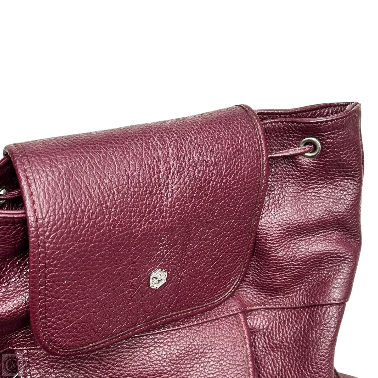 Backpack Leather By Valentina, Size: Medium