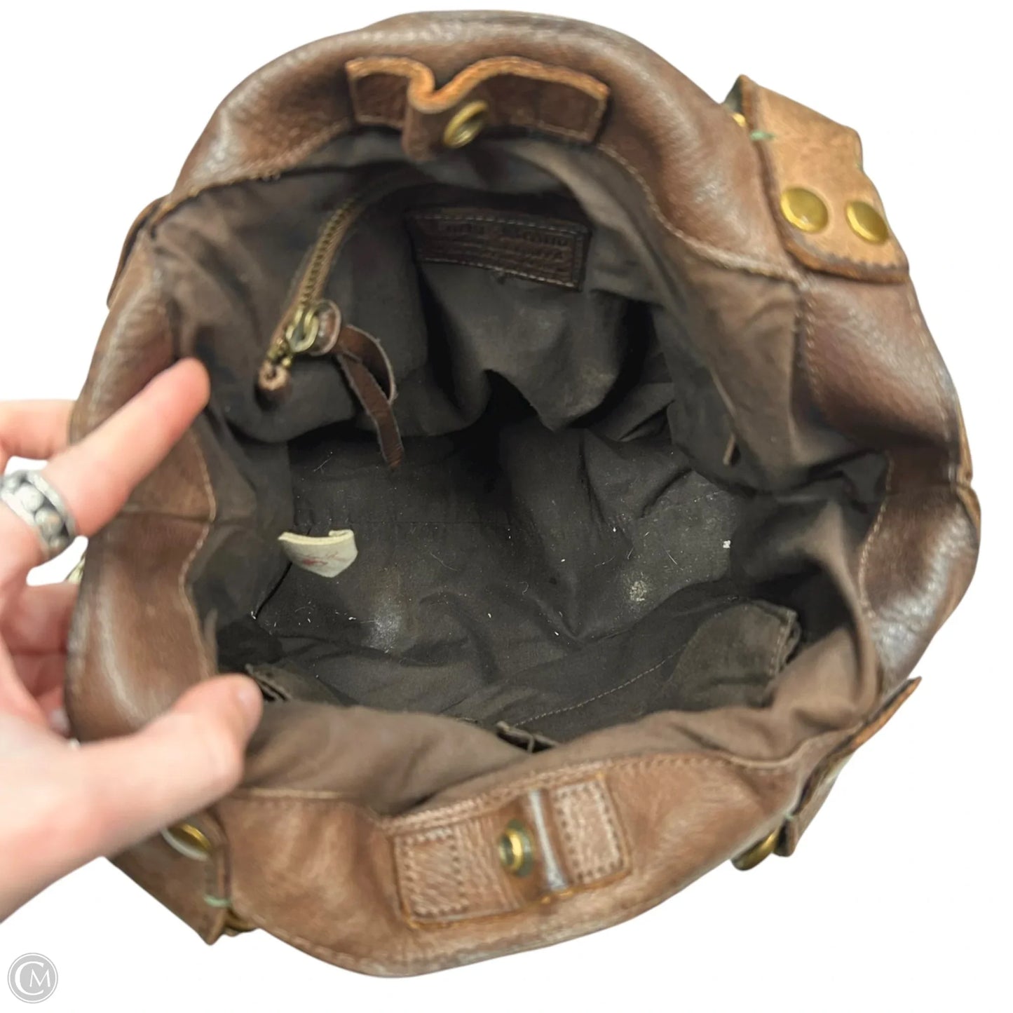 Handbag Leather By Lucky Brand, Size: Medium