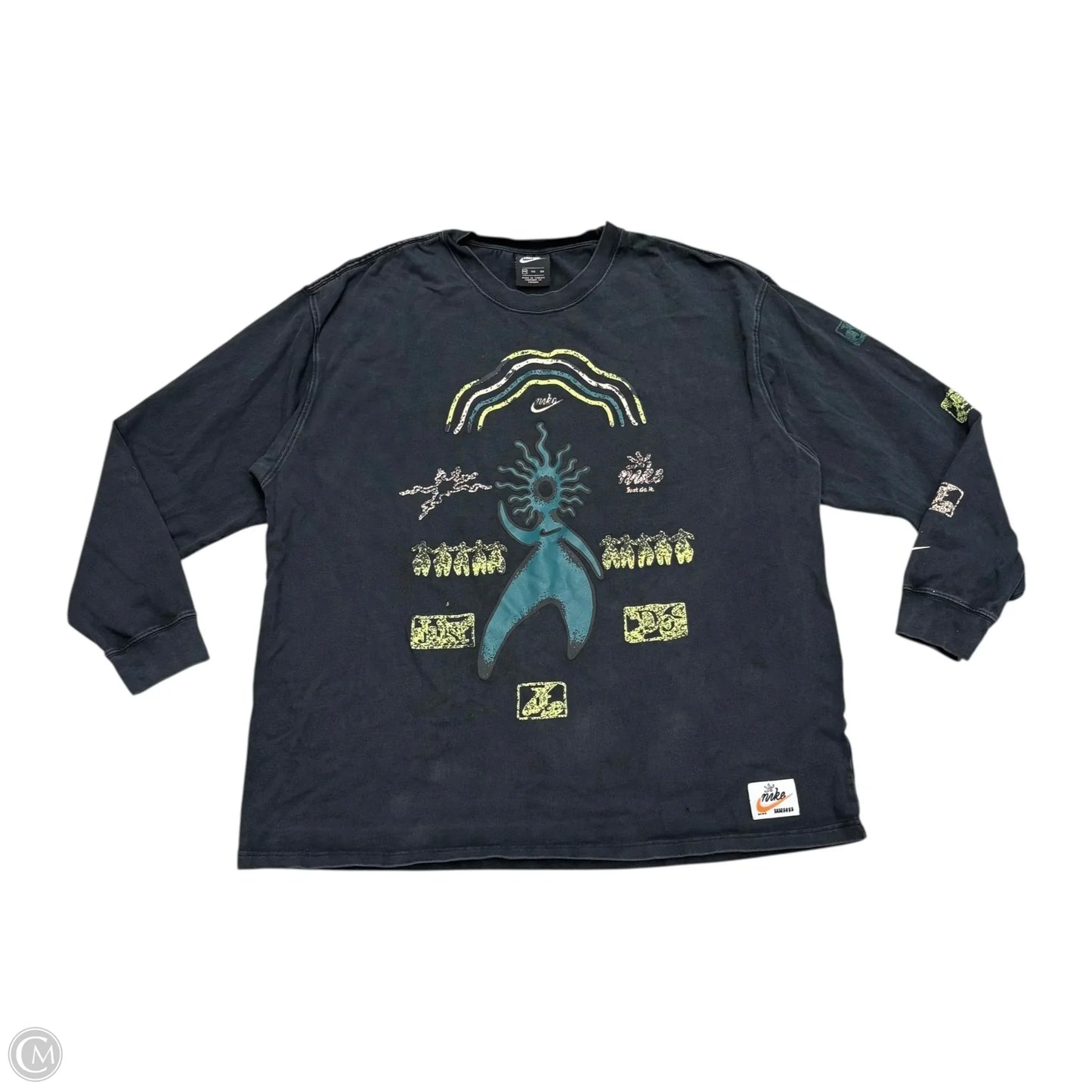 Top Long Sleeve By Nike In Black, Size: Xxl