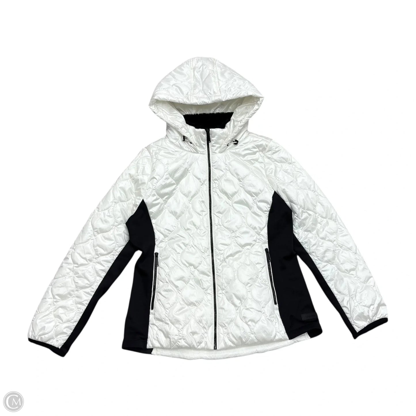 Jacket Puffer & Quilted By Calvin Klein In White, Size: L