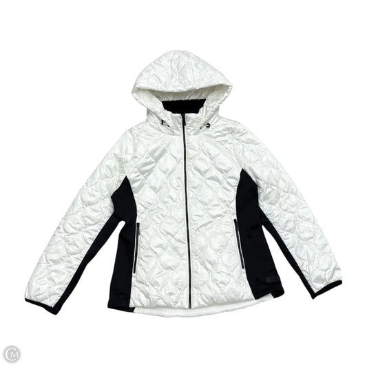 Jacket Puffer & Quilted By Calvin Klein In White, Size: L