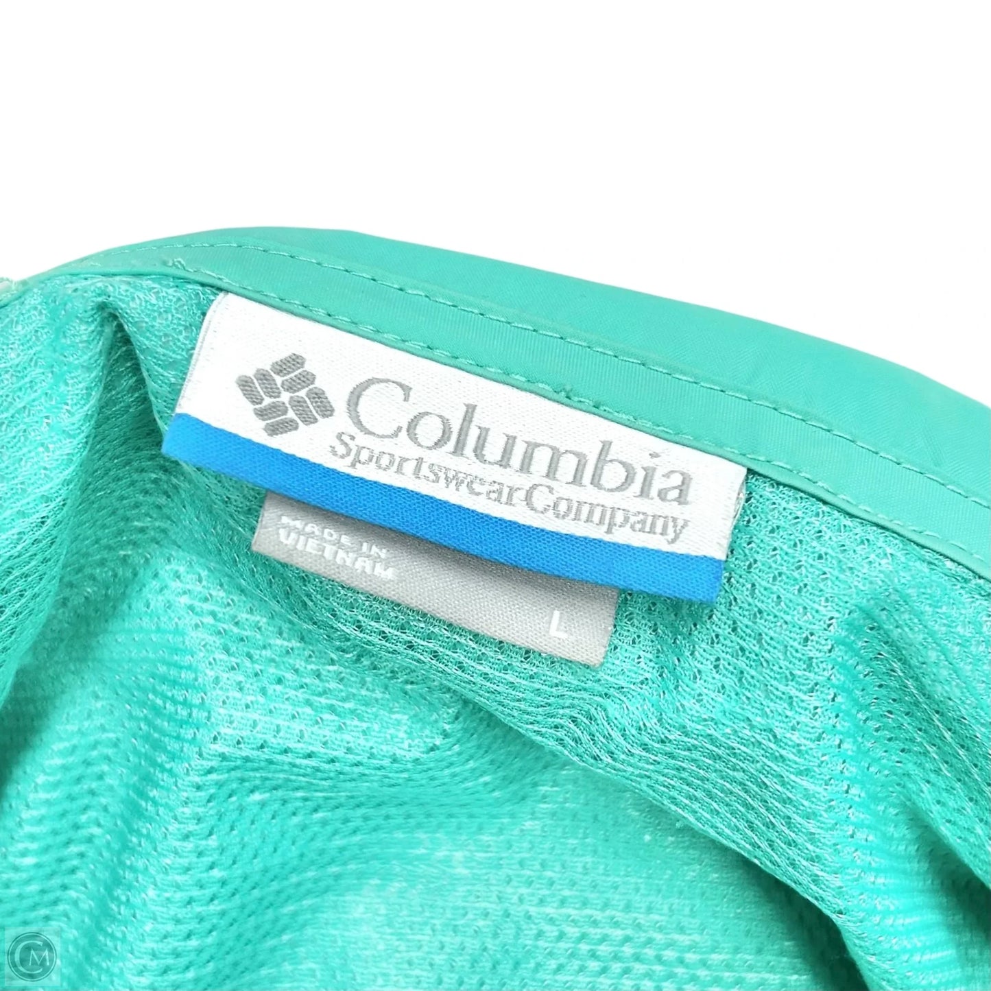 Jacket Windbreaker By Columbia In Teal, Size: L