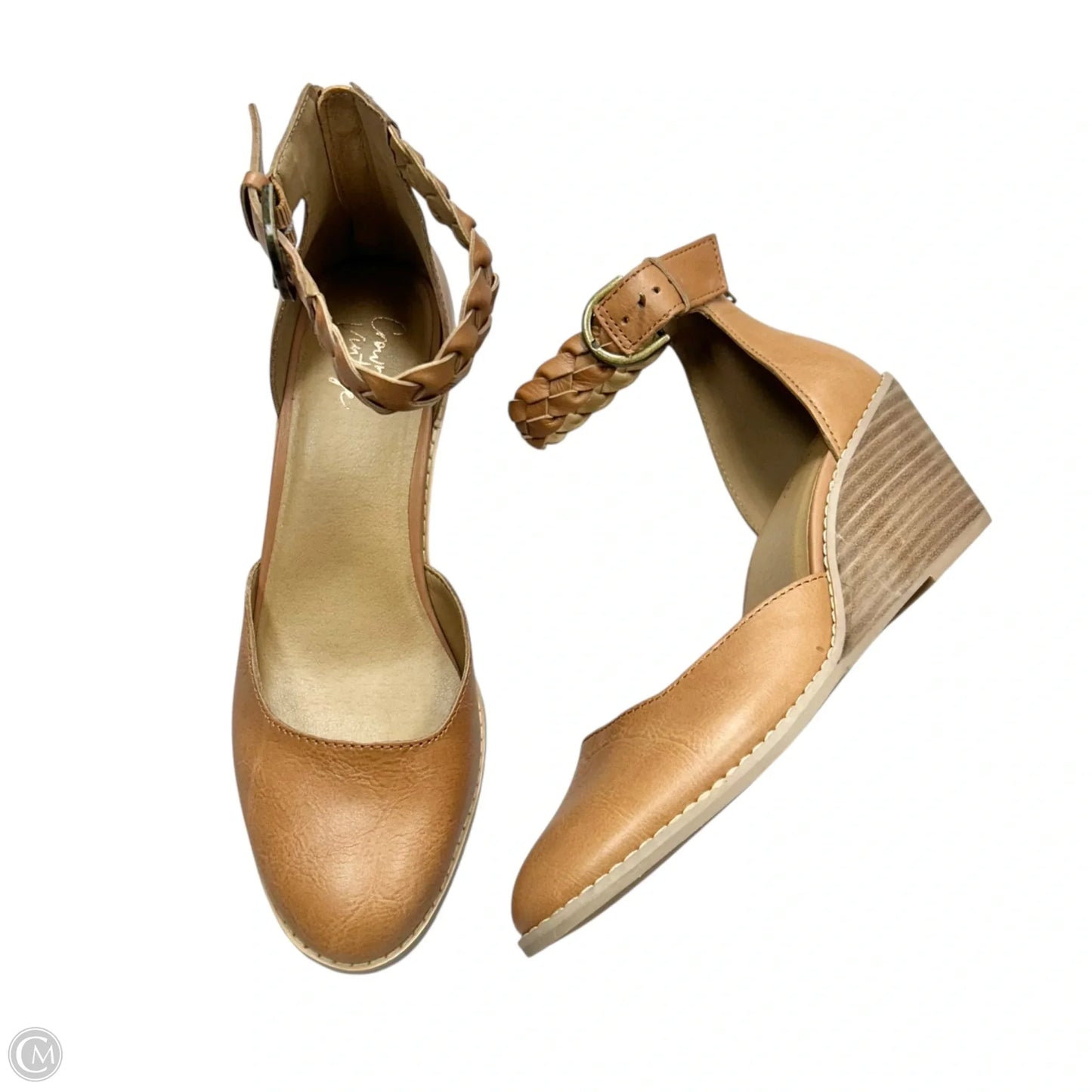 Shoes Heels Wedge By Crown Vintage In Beige, Size: 8