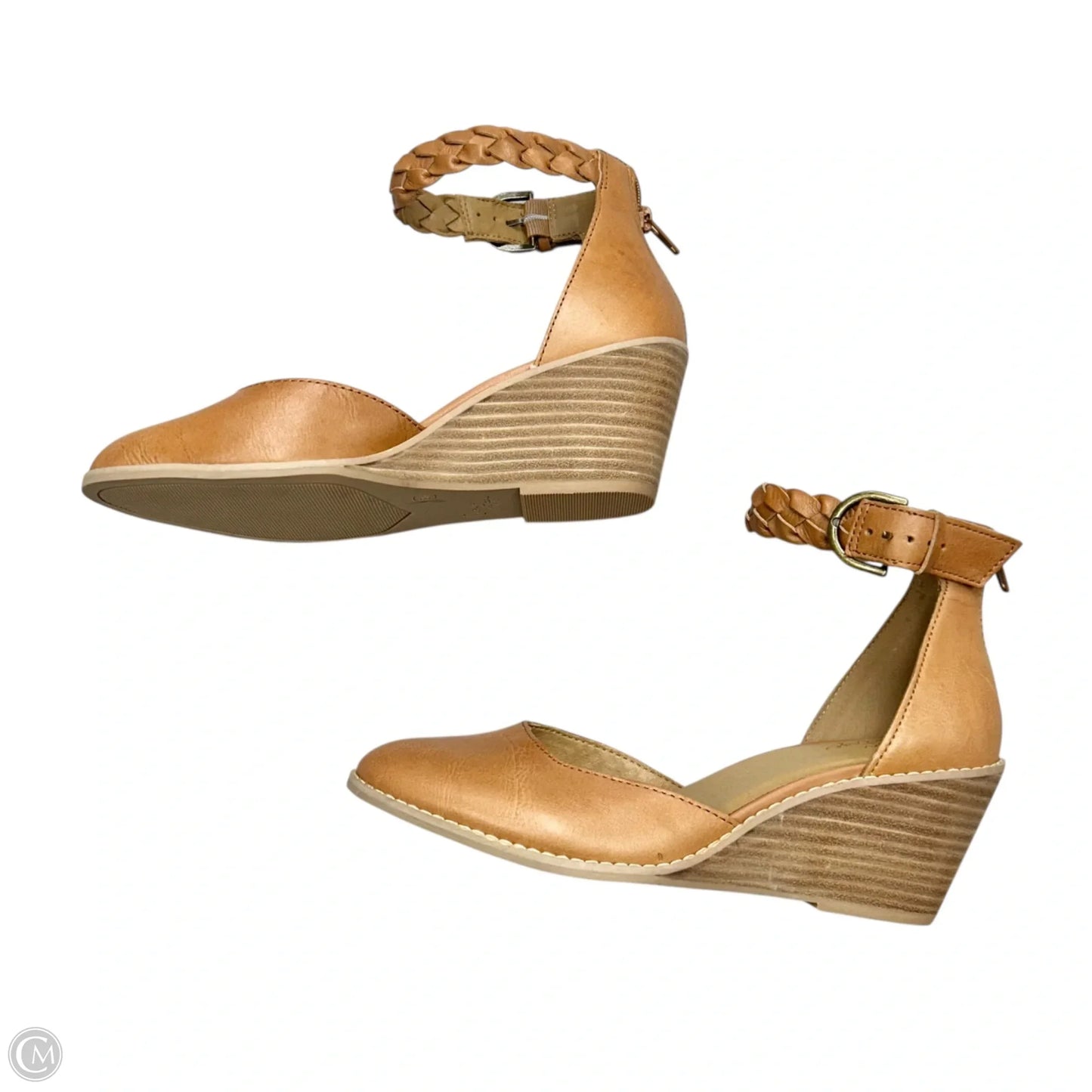 Shoes Heels Wedge By Crown Vintage In Beige, Size: 8