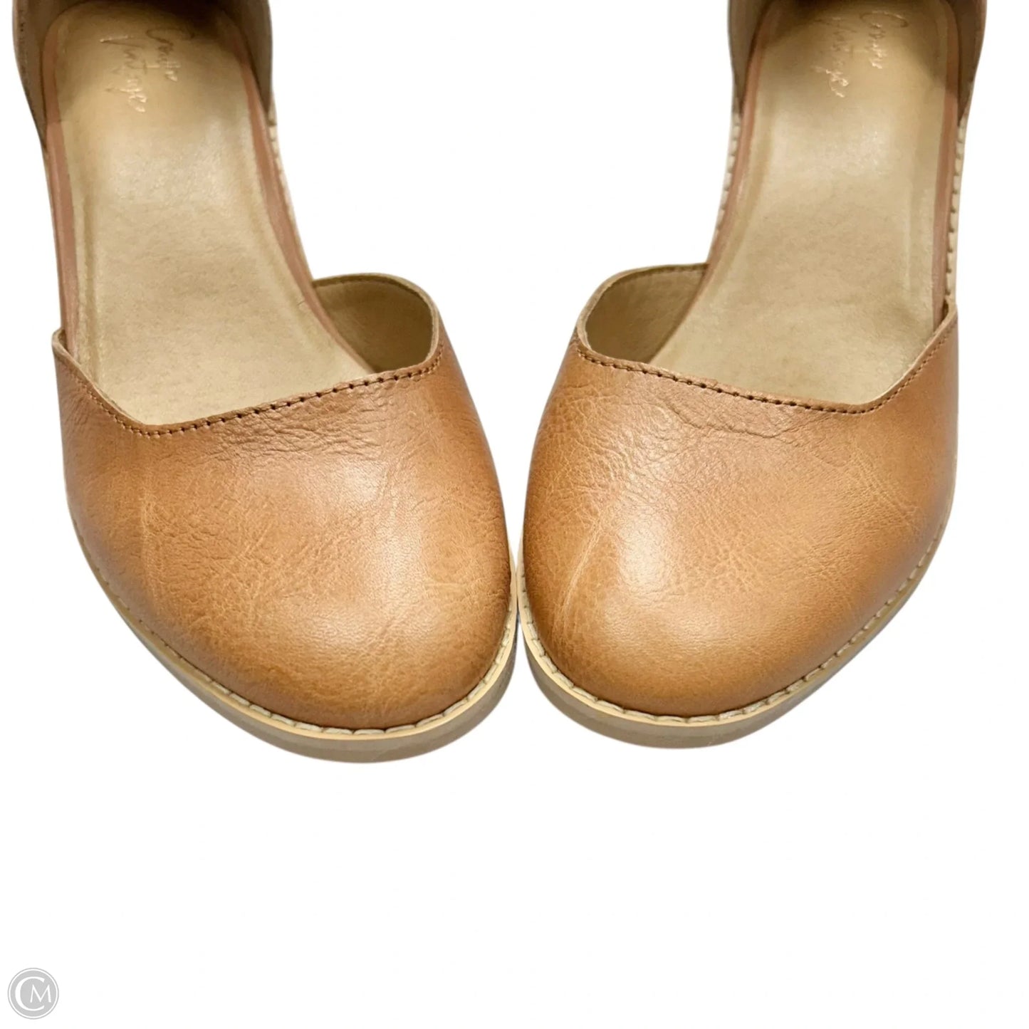 Shoes Heels Wedge By Crown Vintage In Beige, Size: 8