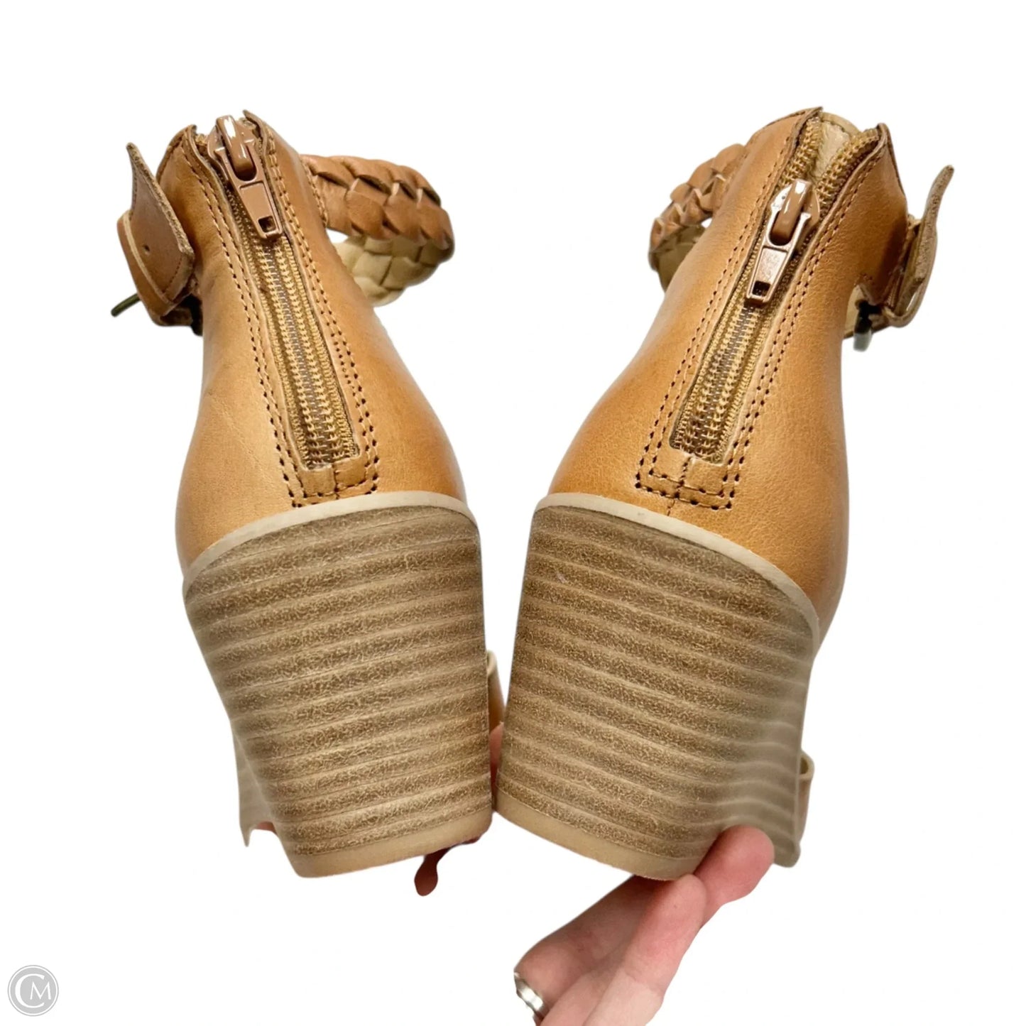 Shoes Heels Wedge By Crown Vintage In Beige, Size: 8