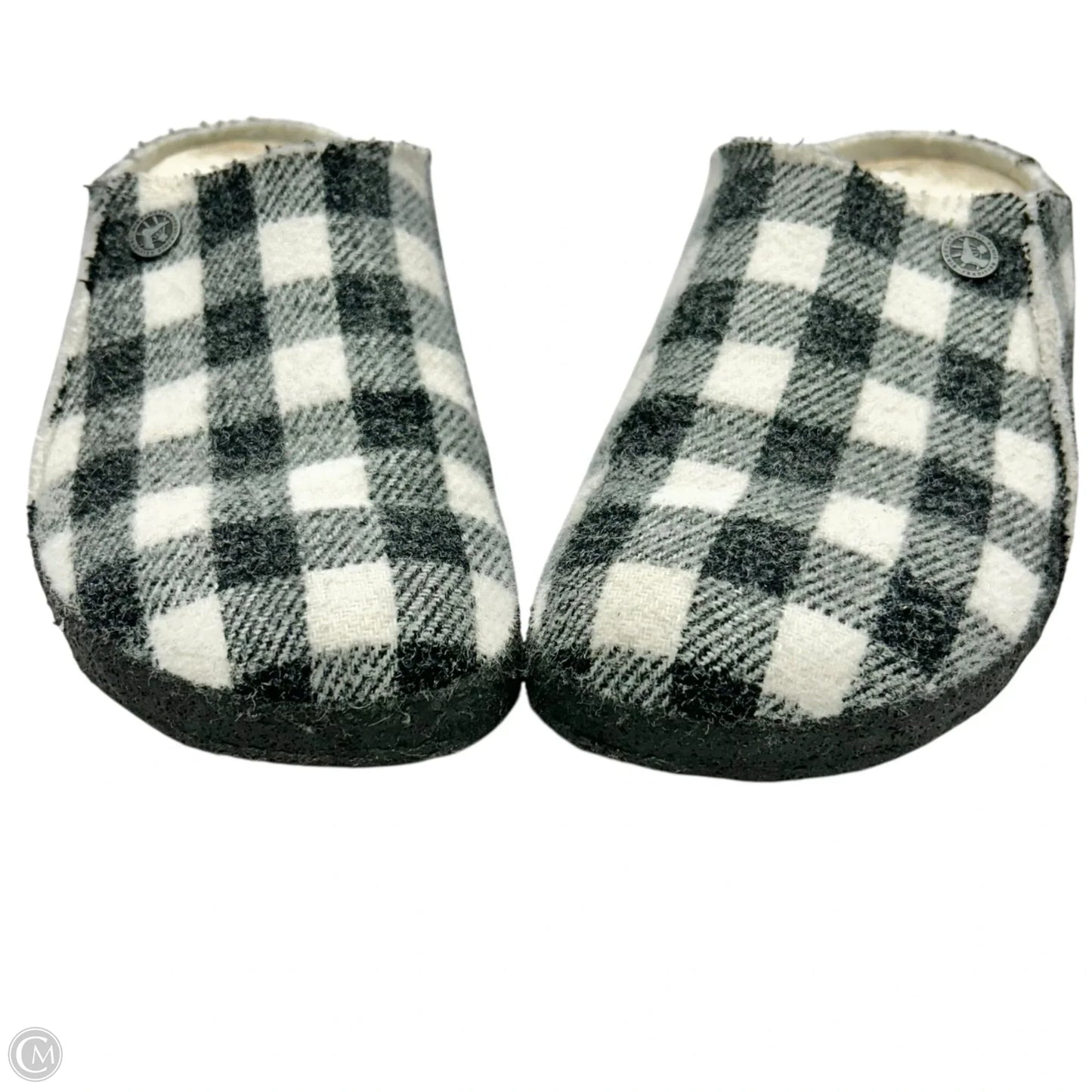 Slippers By Birkenstock In Plaid Pattern, Size: 7.5