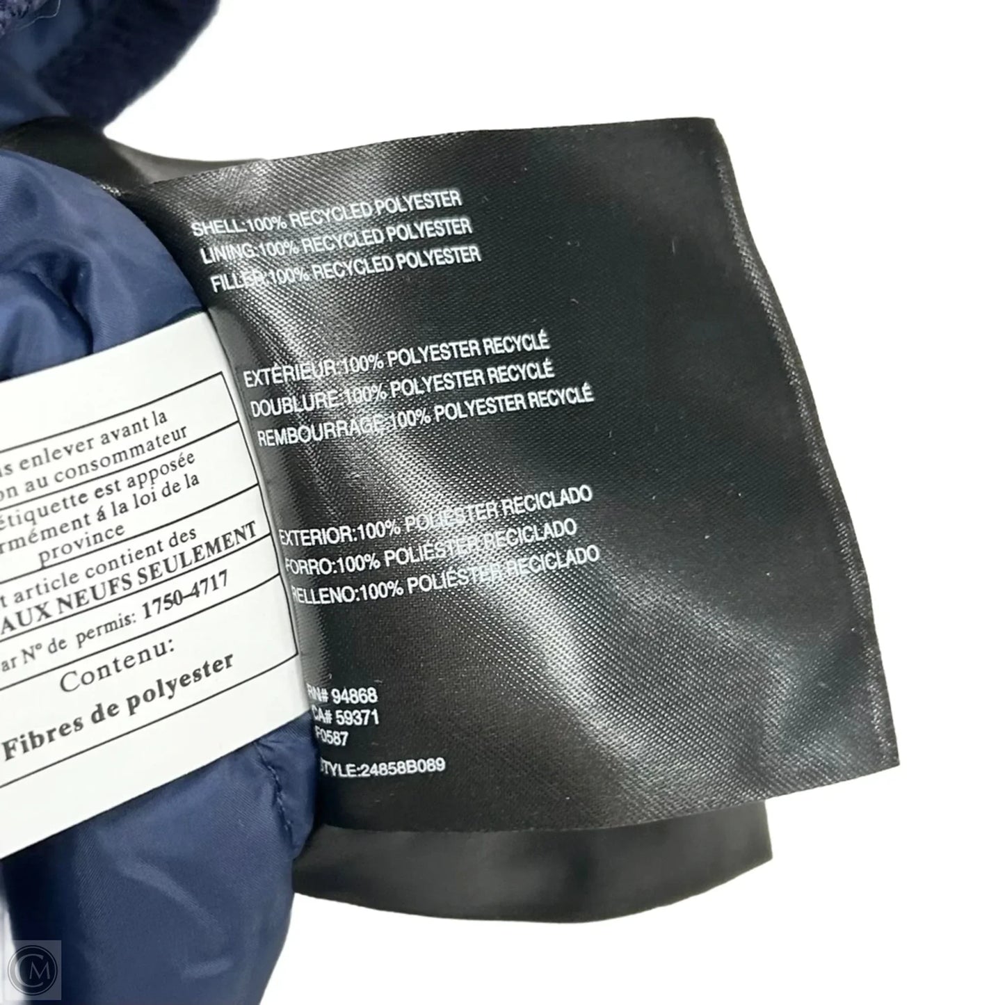 Jacket Puffer & Quilted By Bernardo In Navy, Size: S