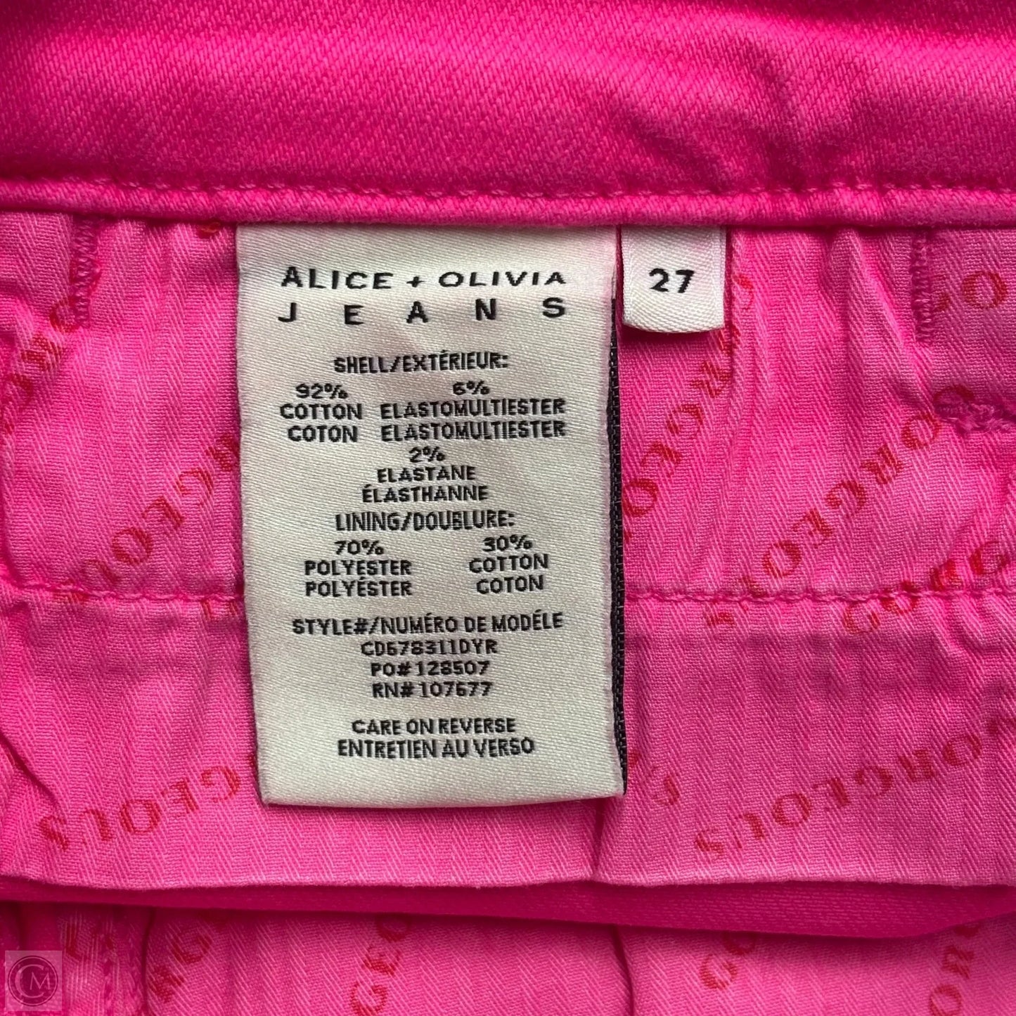 Jeans Designer By Alice + Olivia In Pink, Size: 4