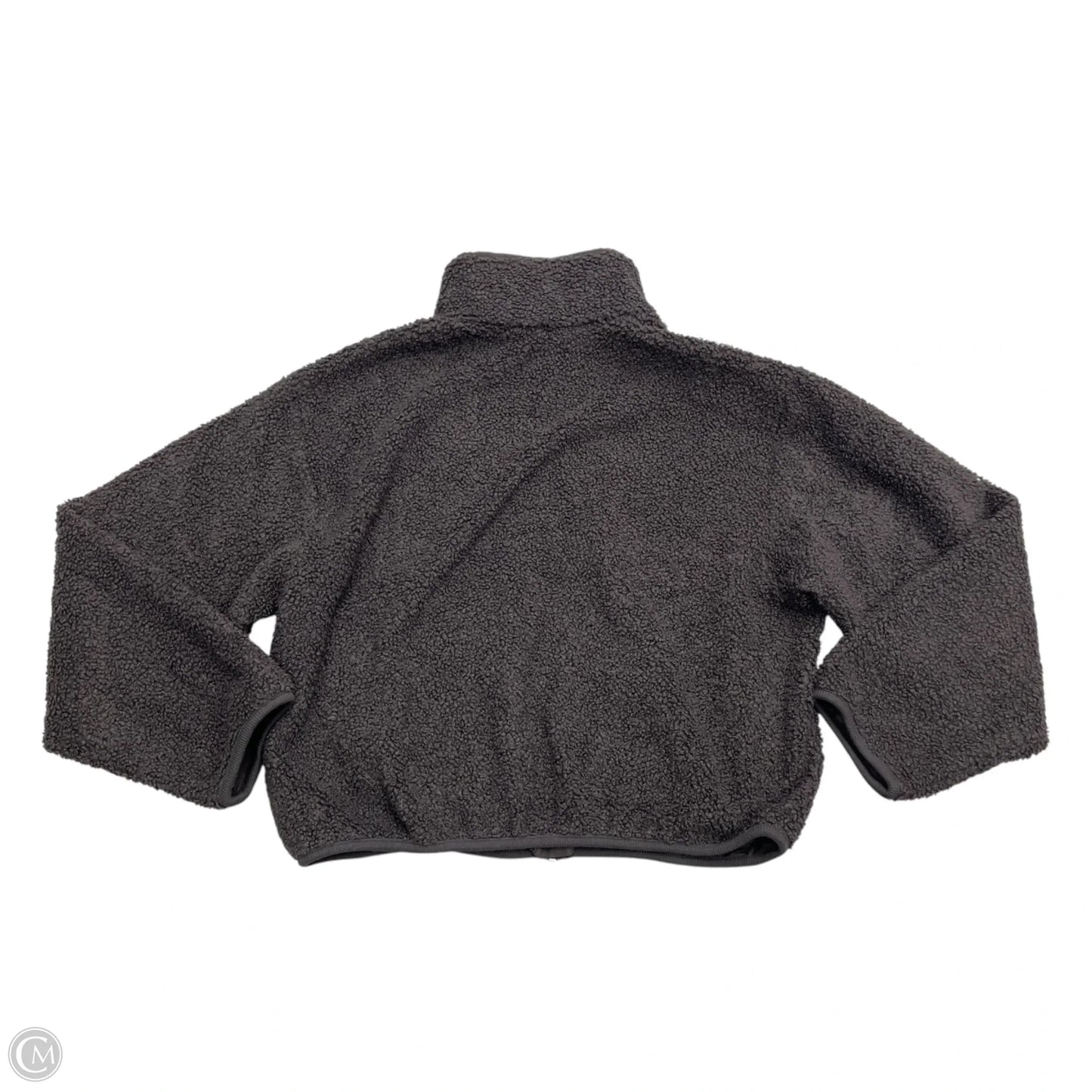 Jacket Faux Fur & Sherpa By Athleta In Grey, Size: S