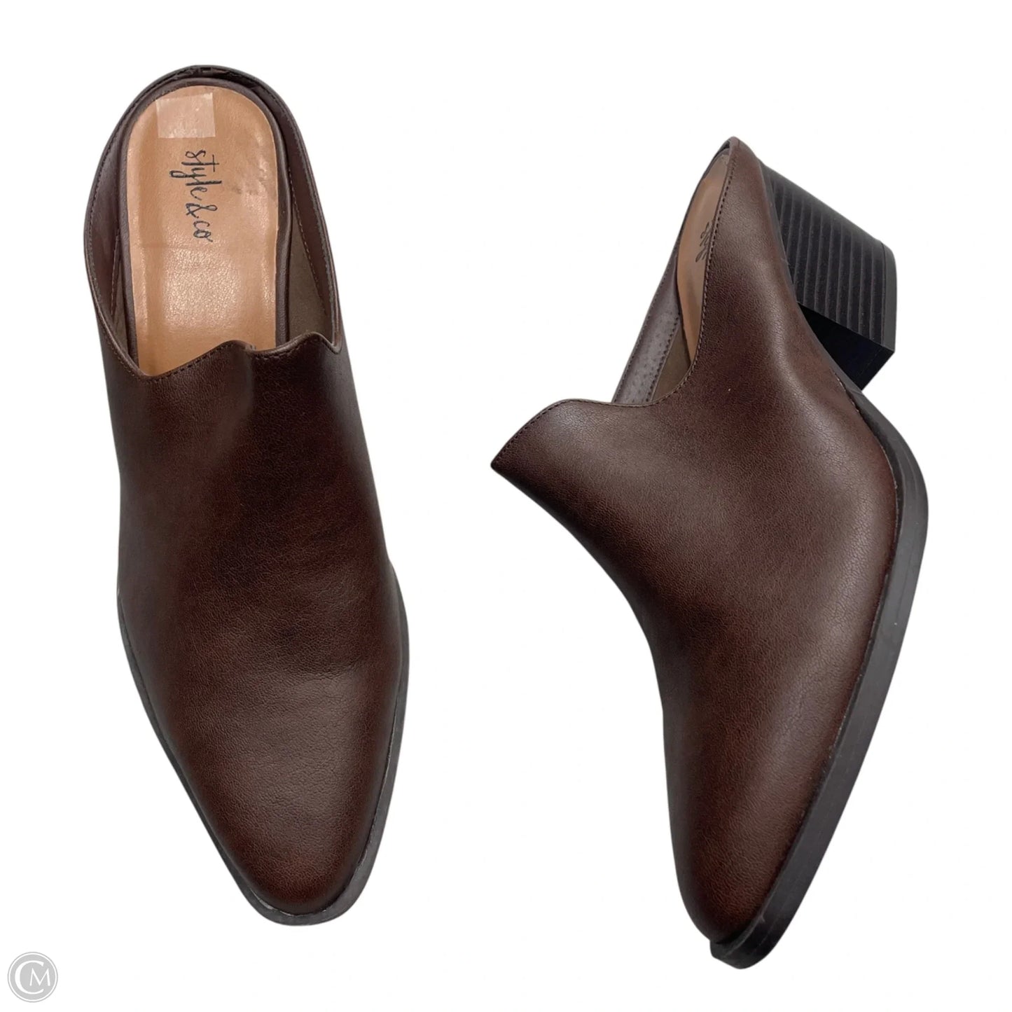 Shoes Heels Block By Style And Co Collection Women In Brown, Size: 9.5