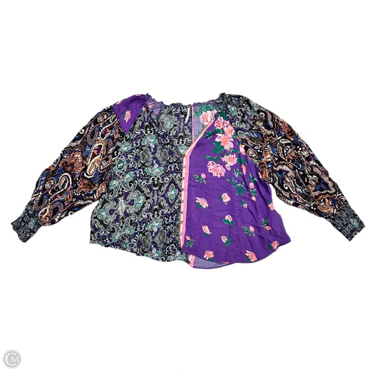 Top Long Sleeve By Free People In Purple, Size: S