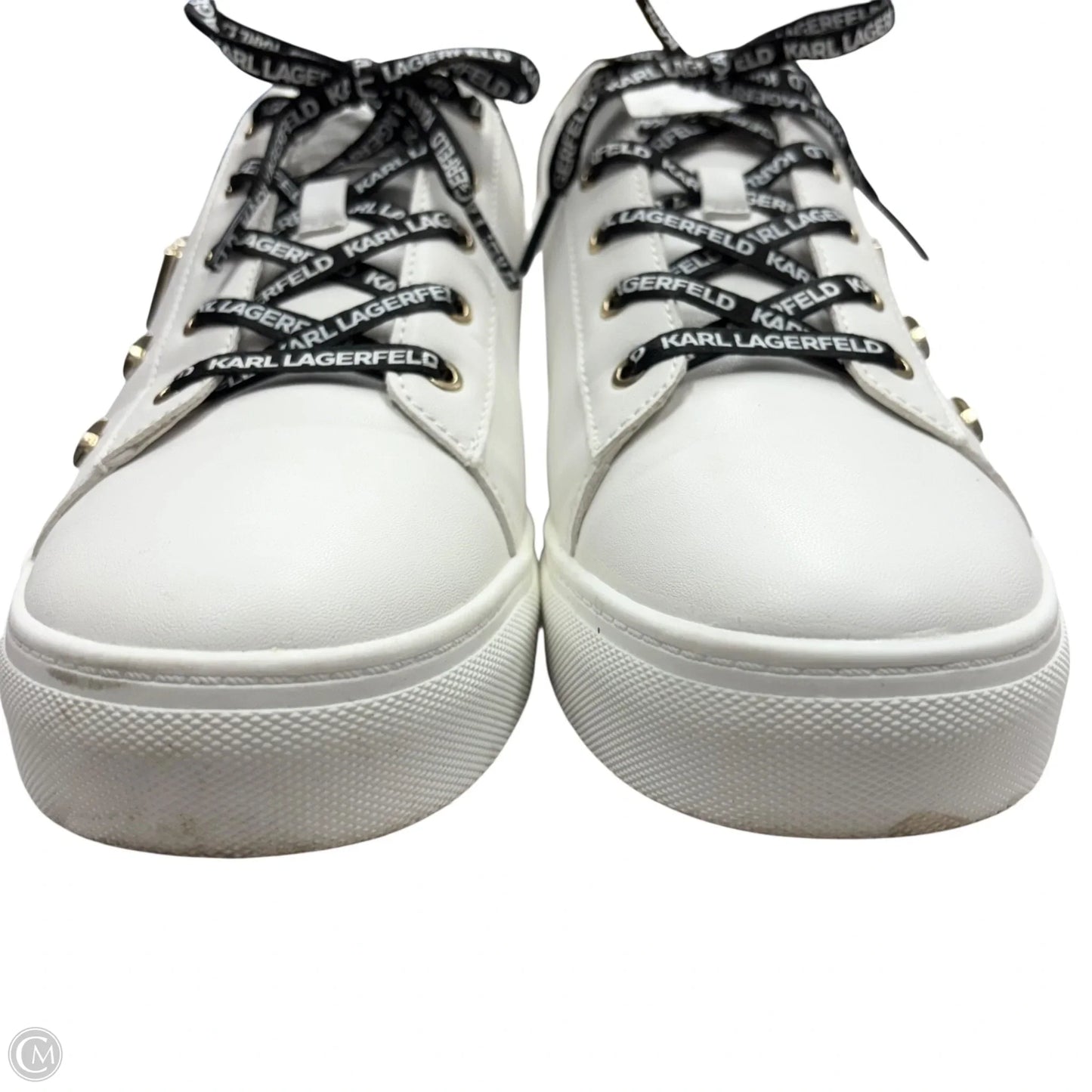 Shoes Designer By Karl Lagerfeld In White, Size: 11