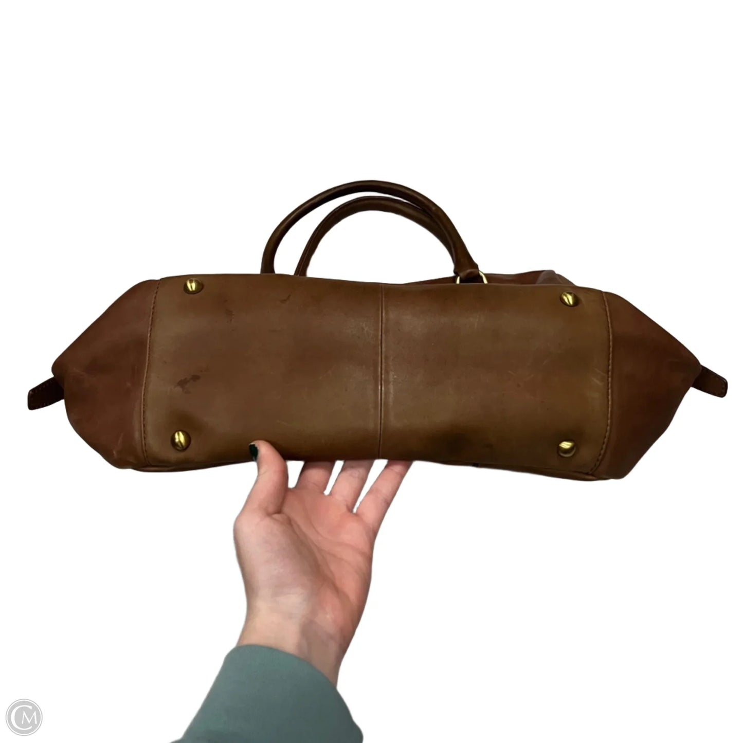 Handbag Leather By Margot, Size: Medium