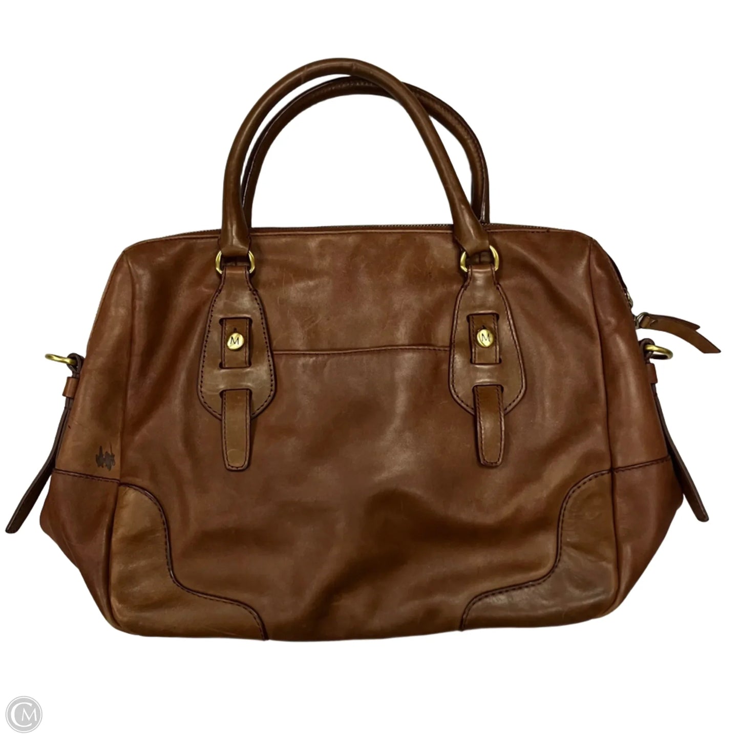 Handbag Leather By Margot, Size: Medium