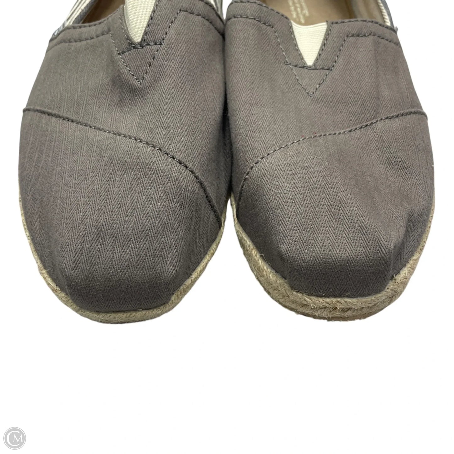 Shoes Flats By Toms In Grey & White, Size: 11