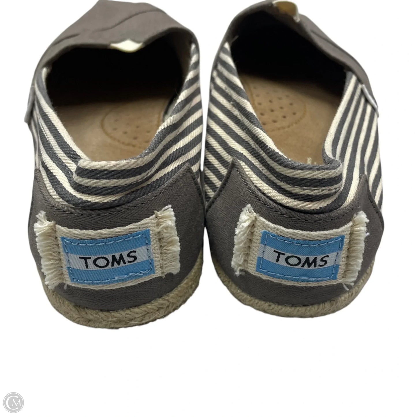 Shoes Flats By Toms In Grey & White, Size: 11