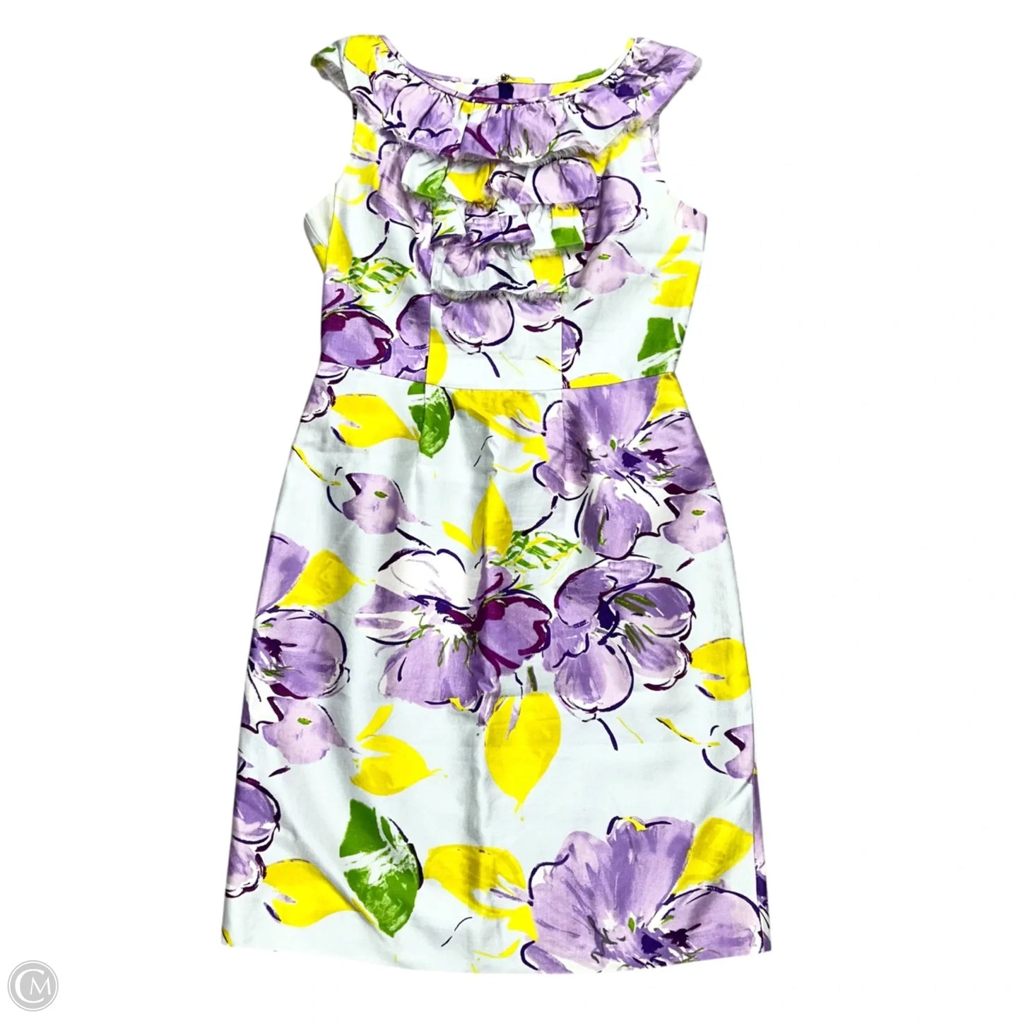 Dress Designer By Kate Spade In Purple & Yellow, Size: S