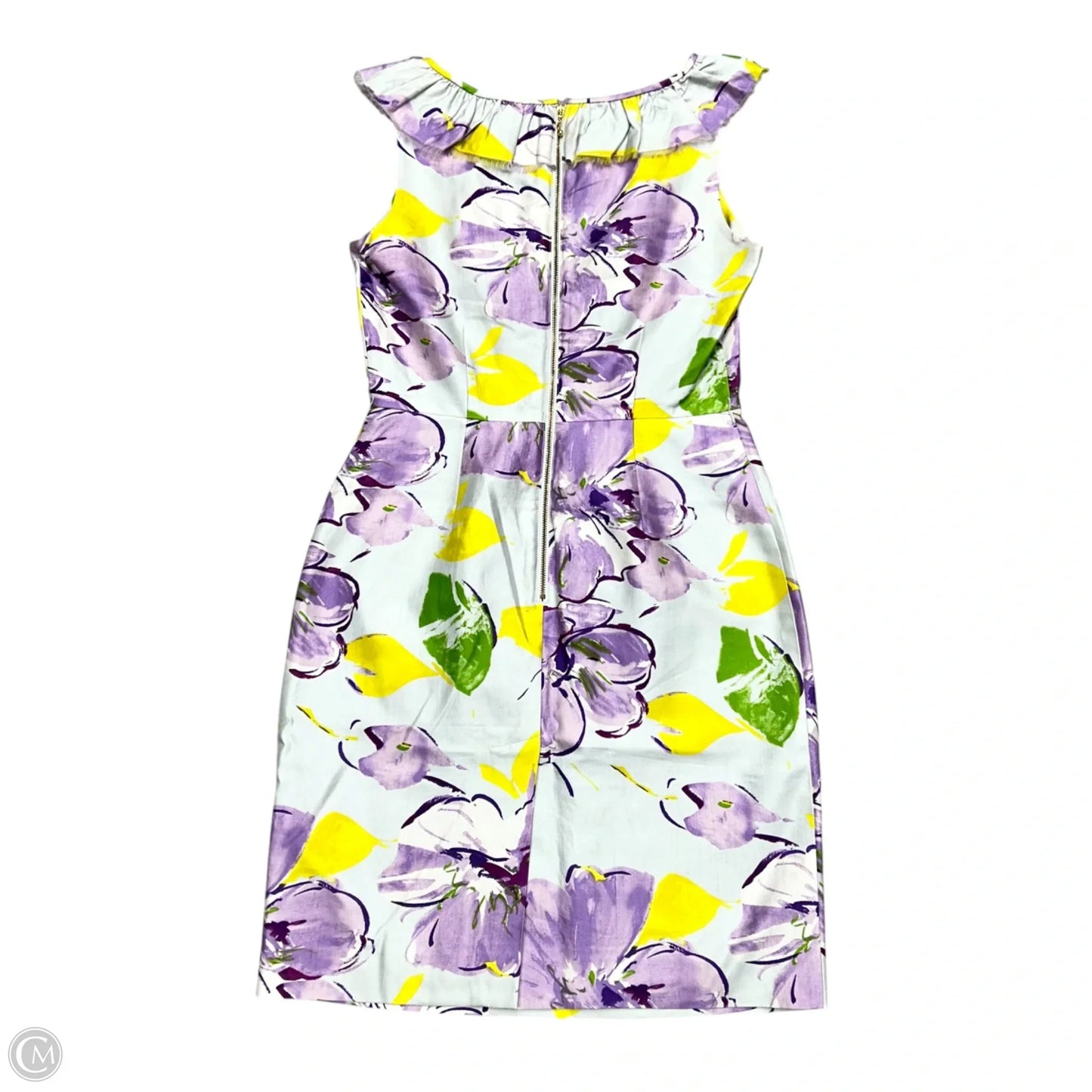 Dress Designer By Kate Spade In Purple & Yellow, Size: S