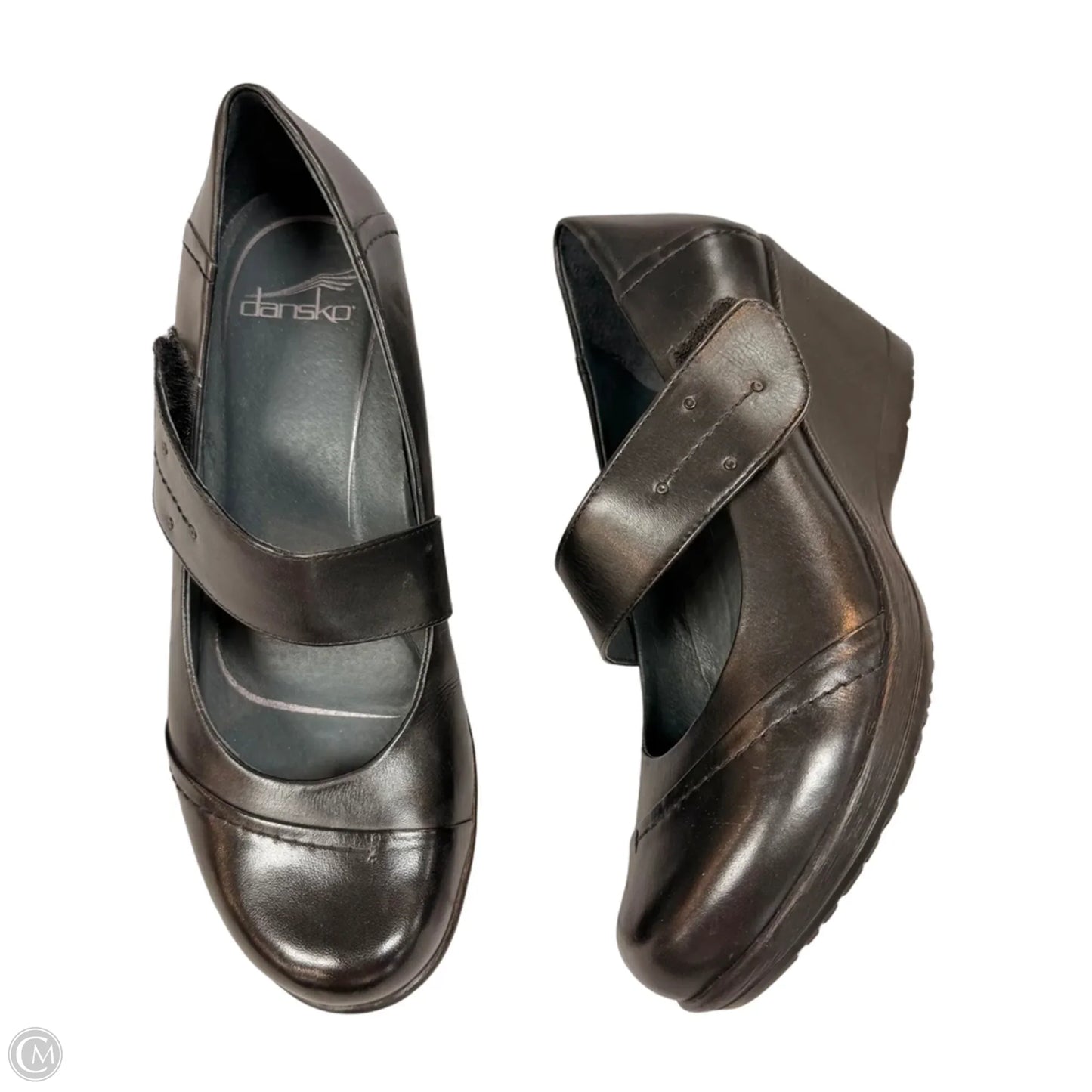 Shoes Heels Wedge By Dansko In Black, Size: 9.5
