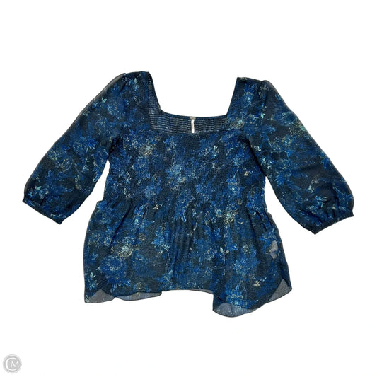 Top Long Sleeve By Free People In Navy, Size: M