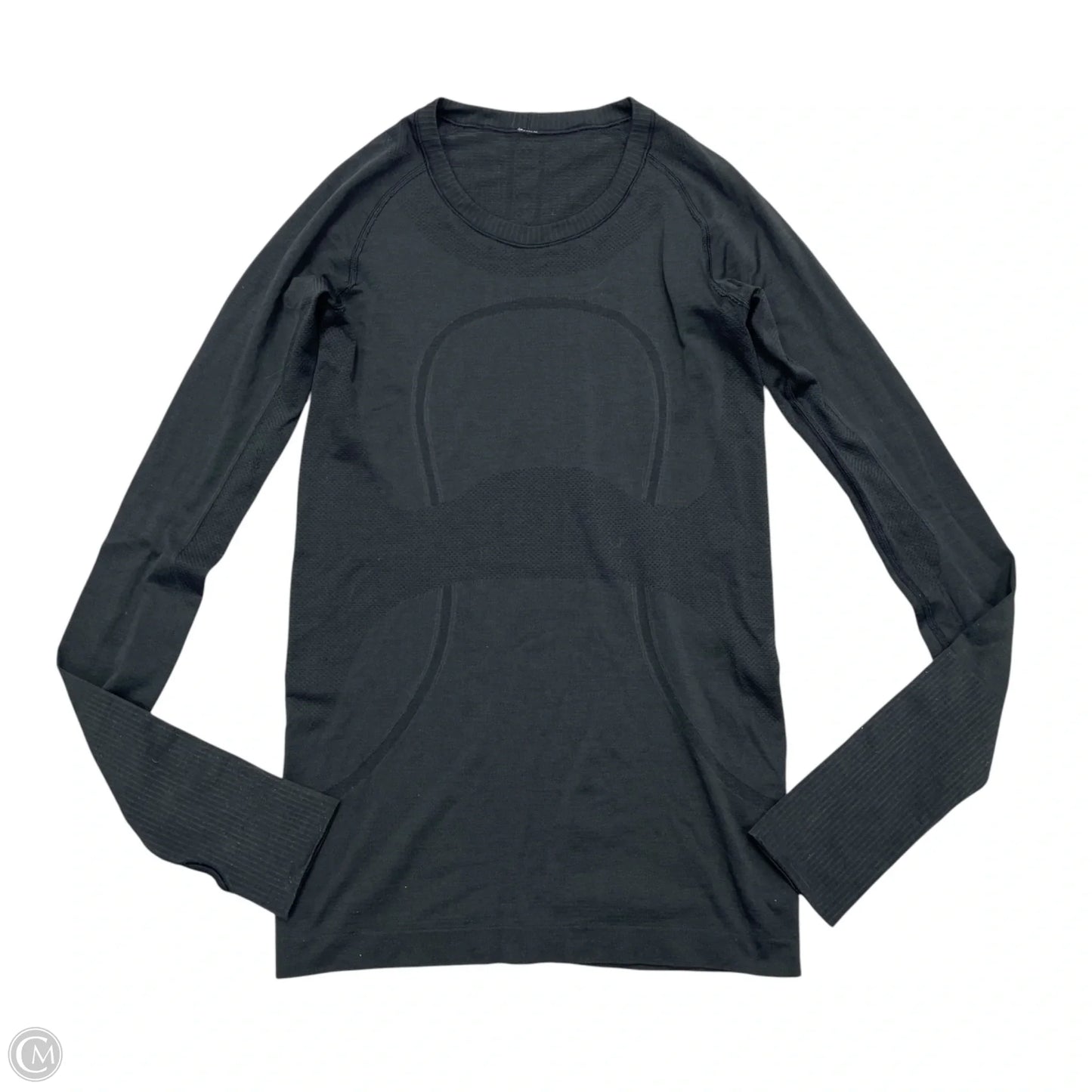 Athletic Top Long Sleeve Collar By Lululemon In Black, Size: S