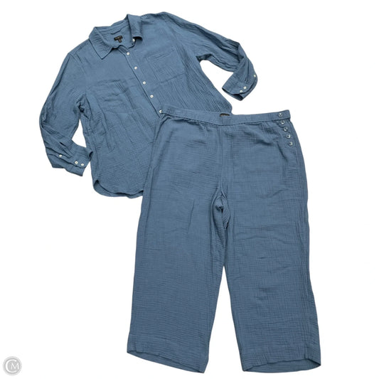 Pants Set 2pc By Talbots In Blue, Size: 2x