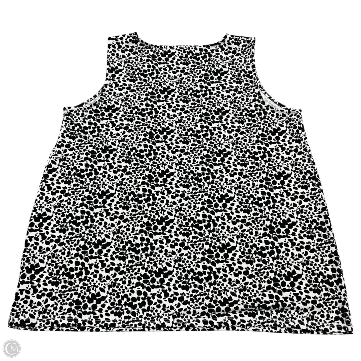 Blouse Sleeveless By Talbots In Black & White, Size: 2x
