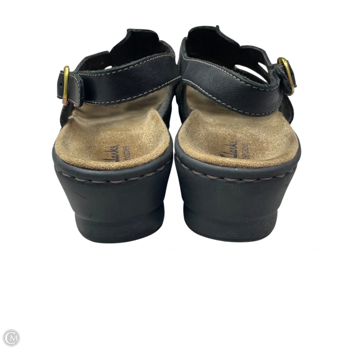 Sandals Heels Block By Clarks In Black, Size: 9