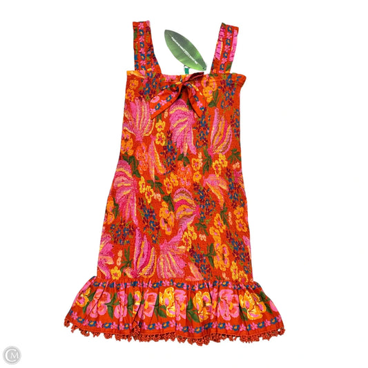 Dress Casual Short By Farm Rio In Orange & Pink, Size: Xs