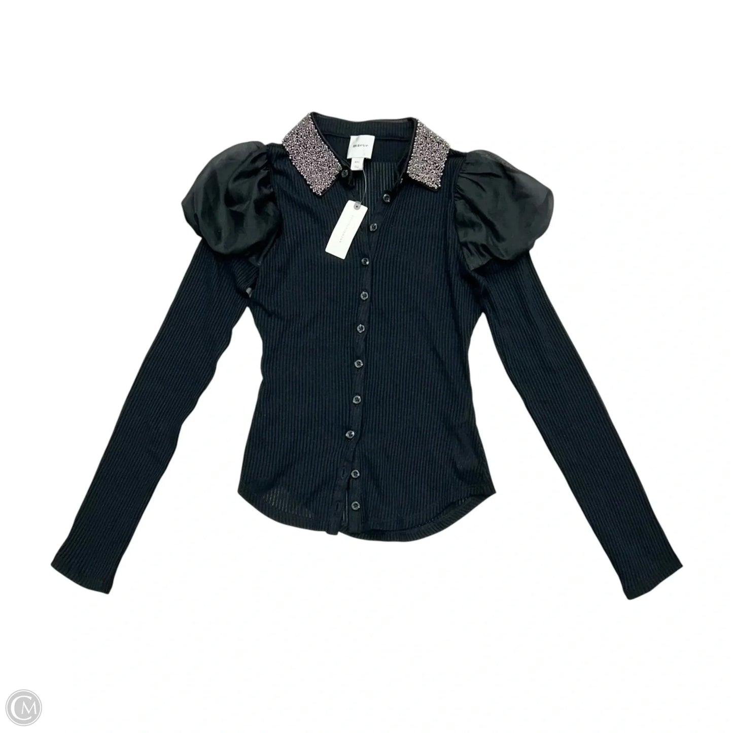 Top Long Sleeve By Maeve In Black, Size: Xxs
