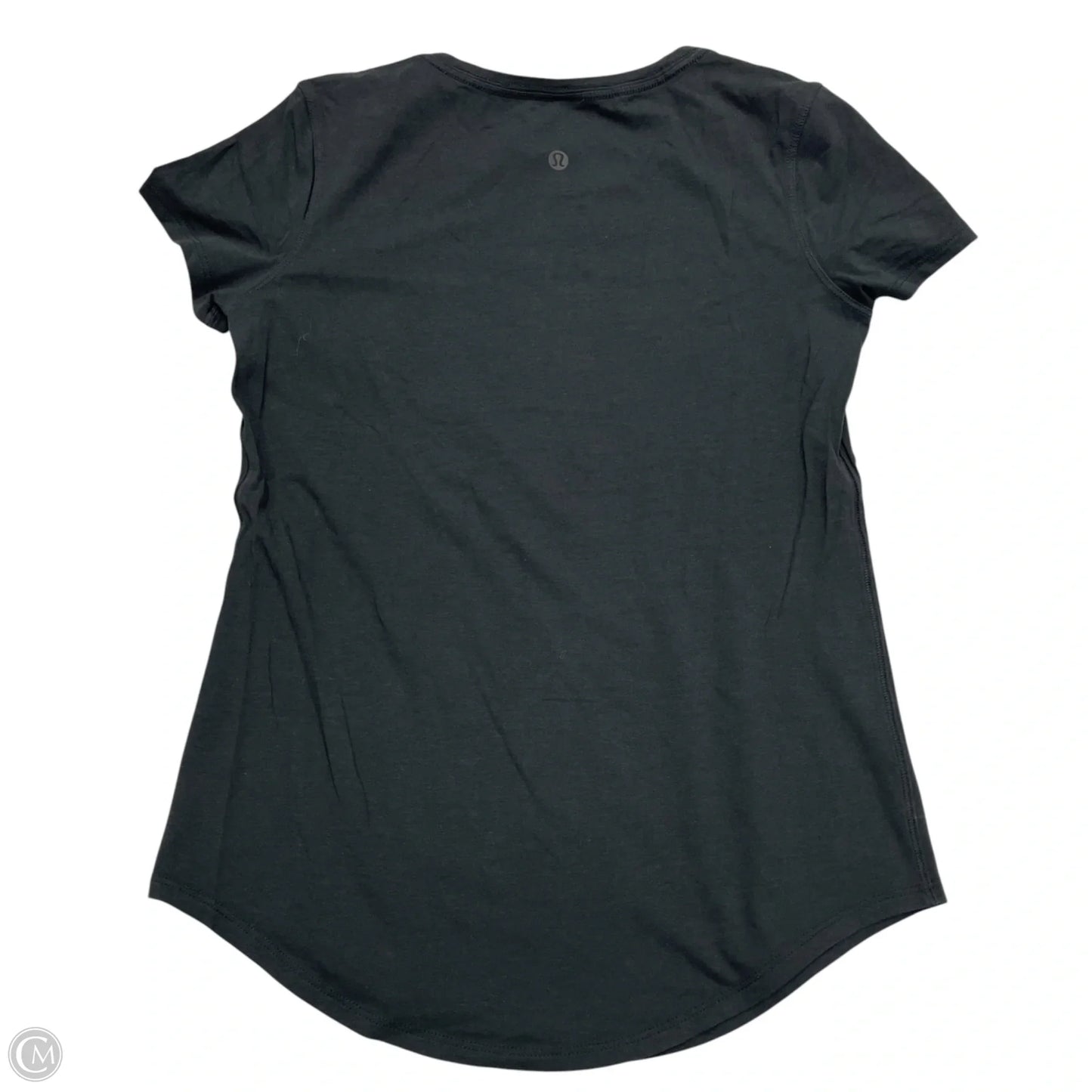 Athletic Top Short Sleeve By Lululemon In Black, Size: Xs