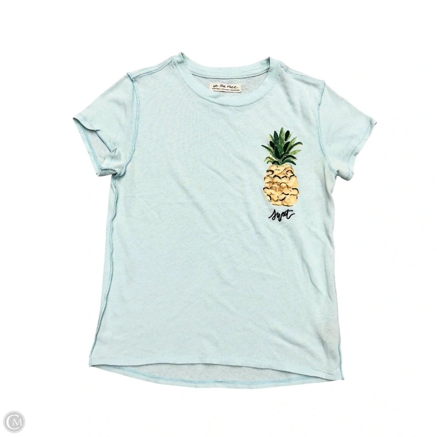 Top Short Sleeve By We The Free In Aqua, Size: Xs